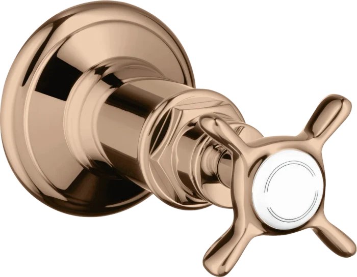 Hansgrohe AXOR Montreux Absperrventil Unterputz mit Kreuzgriff polished red gold