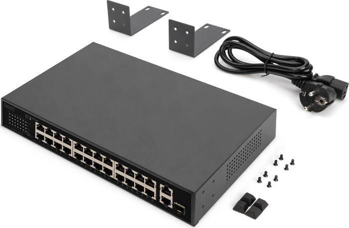 Digitus DN-953 Rackmount Switch, 25x RJ-45, 1x RJ-45/SFP, 240W PoE+