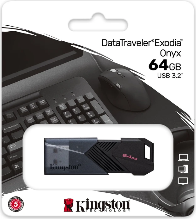 Kingston DataTraveler Exodia Onyx 64GB, USB-A, USB 3.2 Gen 1×1