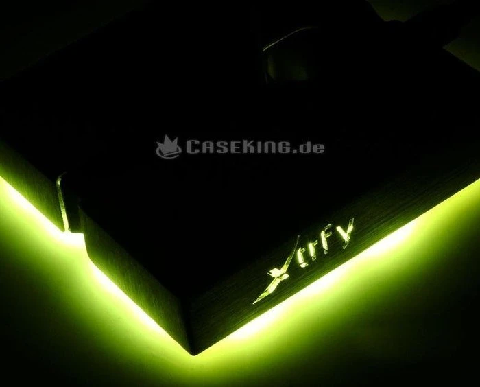 Xtrfy B1 Mouse Bungee mit 4-port USB Hub, Mauskabelhalterung, gelb/silber