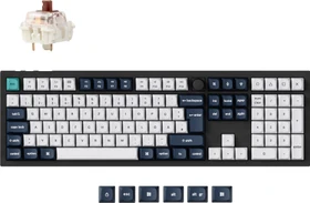 Keychron Q6 Max, Carbon Black, LEDs RGB, hot-swap, Gateron Jupiter BROWN, USB/Bluetooth, DE