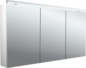Emco Pure 2 Classic LED-Lichtspiegelschrank 140cm, mit LED-Aufsatzleuchte, 3 Türen