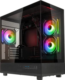 GSI SmartAssembly ARGB Glass, schwarz, Glasfenster, 650W ATX (GSI M-ATX G650B)