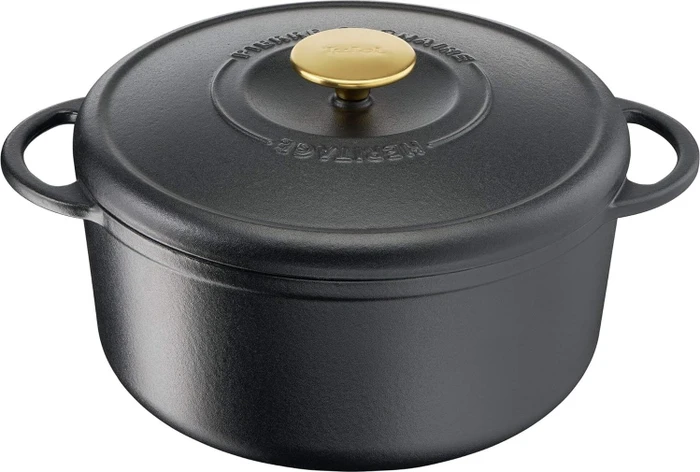Tefal E22305 Pierre Gagnaire Heritage Gusseisen Schmortopf 29cm schwarz