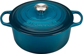 Le Creuset Signature Gusseisen Bräter rund 26cm 5.3l deep teal