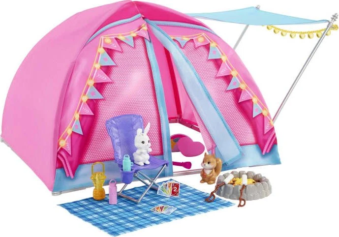 Mattel Barbie - Abenteuer zu zweit Camping-Spielset mit Zelt