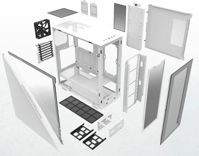 Thermaltake Divider 300 TG Snow Edition, weiß, Glasfenster