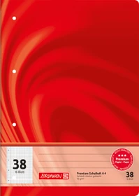 Brunnen Vivendi Schulheft, A4, Lineatur 38, rot, 16 Blatt