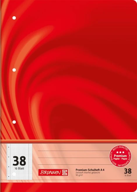Brunnen Vivendi Schulheft, A4, Lineatur 38, rot, 16 Blatt