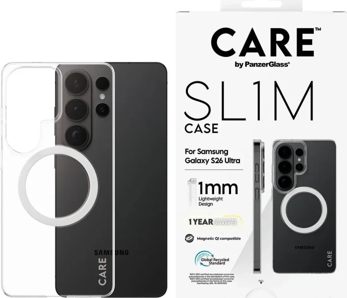 PanzerGlass Care SL1M Case Transparent w. Qi für Samsung Galaxy S26 Ultra