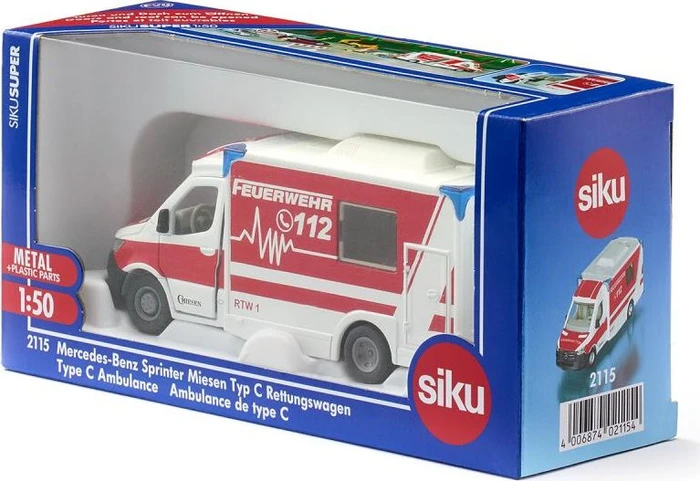 SIKU Super Mercedes-Benz Sprinter Miesen Typ C Rettungswagen