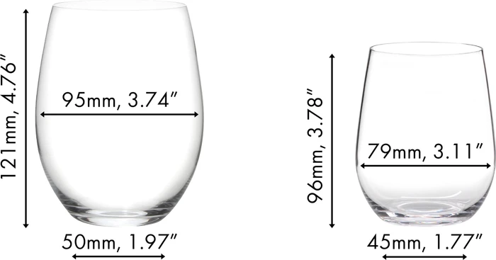 Riedel The O Wine Tumbler Viognier/Chardonnay + Cabernet/Merlot Gläser-Set, 4-tlg.