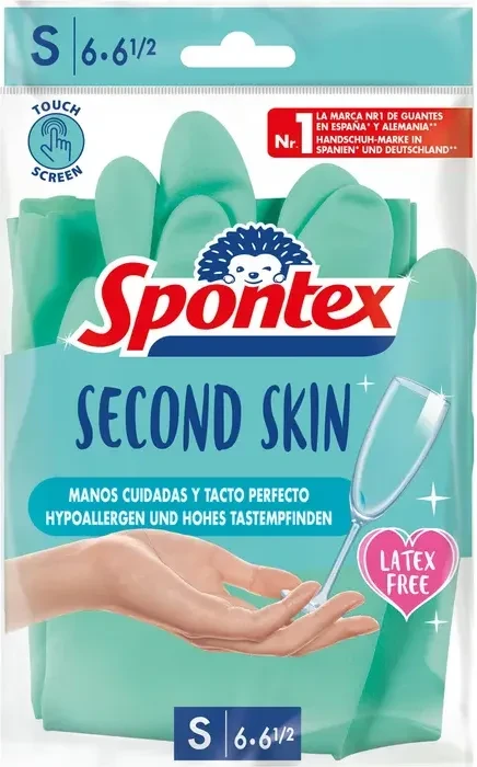Spontex Haushaltshandschuhe Second Skin latexfrei türkis