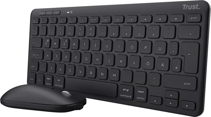 Trust Lyra Multi-Device Wireless Keyboard & Mouse Set, schwarz, USB/Bluetooth, DE