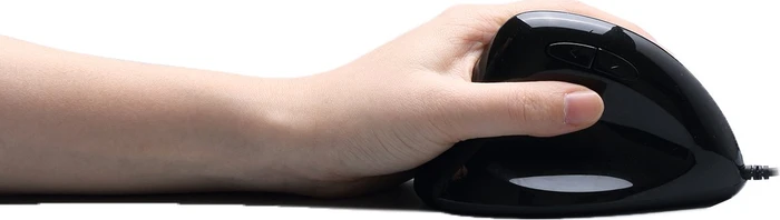 Adesso iMouse E7 Vertical Ergonomic Programmable Mouse schwarz, Linkshänder, USB
