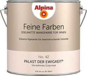 Alpina Farben Feine Farben No. 42 Palast der Ewigkeit innen vornehmes graurosa edelmatt rosa, 2.5l