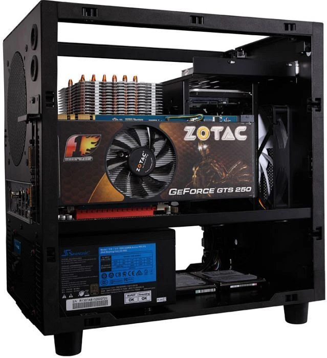 Cooltek W1 schwarz, Acrylfenster, Mini-ITX