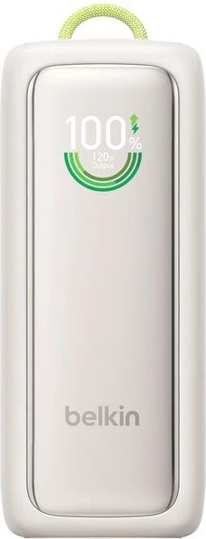Belkin UltraCharge Powerbank 22K mit einziehbarem Kabel beige/gelb