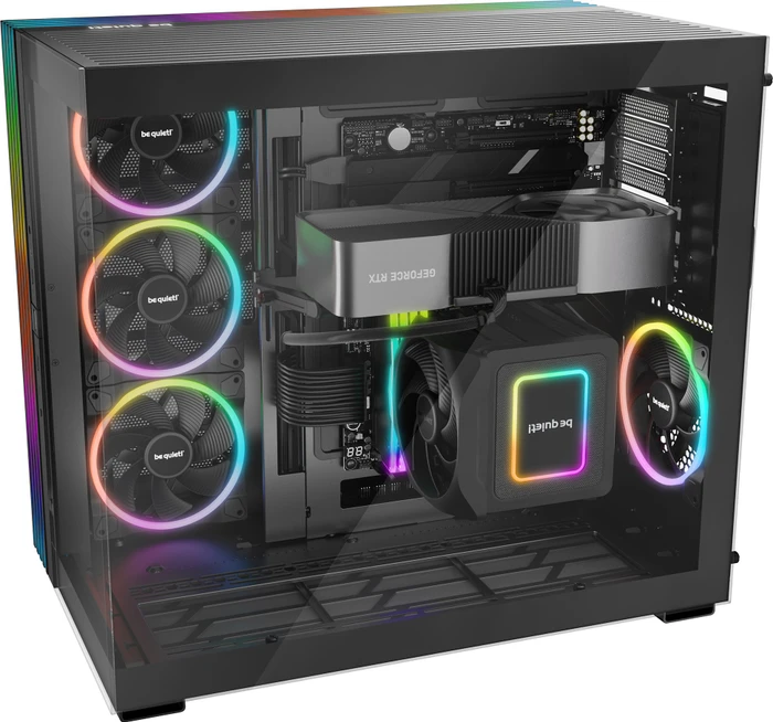 be quiet! Light Base 900 DX Black, schwarz, Glasfenster