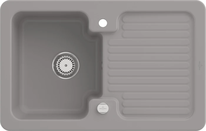 Villeroy & Boch Condor 45 Einbau Becken reversibel mit Ablauffernbedienung fossil