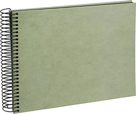 Goldbuch Spiralalbum Hanf-Papeterie 24x17/40 schwarze Seiten grün