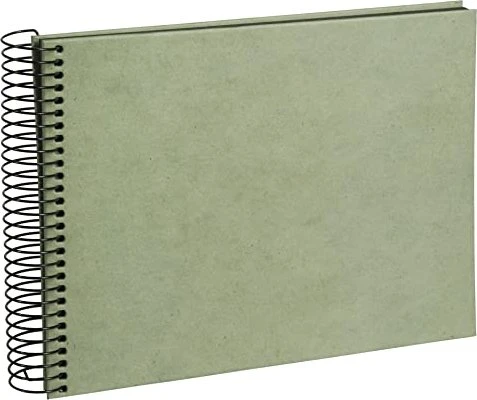 Goldbuch Spiralalbum Hanf-Papeterie 24x17/40 schwarze Seiten grün