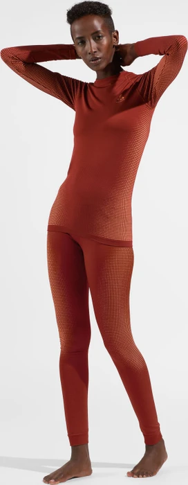 Odlo Performance Warm Eco Funktionsshirt langarm spiced apple (Damen)