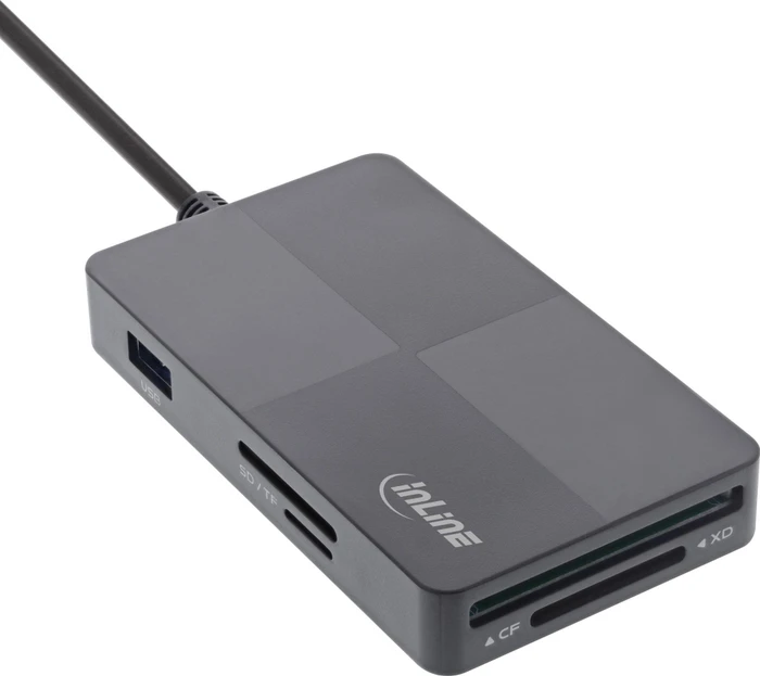 InLine Multi Cardreader Hub, USB-C 3.0/USB-A 3.0 [Stecker]