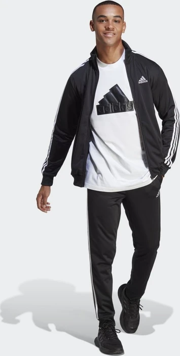 adidas Basic 3-Streifen Tricot Trainingsanzug schwarz (Herren)