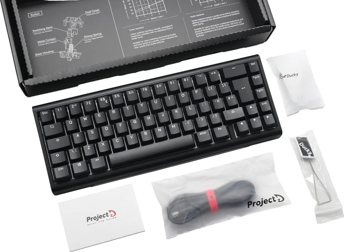 Ducky Tinker 65, schwarz/weiß, MX RGB BLUE, USB, UK