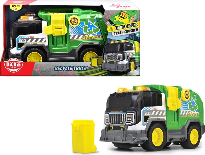 Dickie Toys Licht & Sound Recycle Truck Müllauto