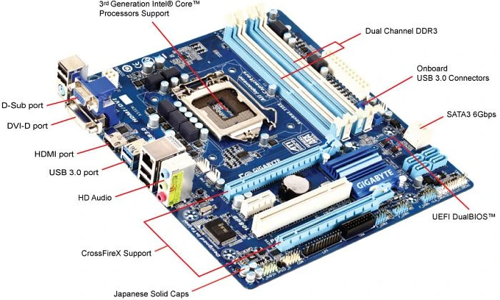 GIGABYTE GA-Z77M-D3H (Rev. 1.0) (Intel 1155)