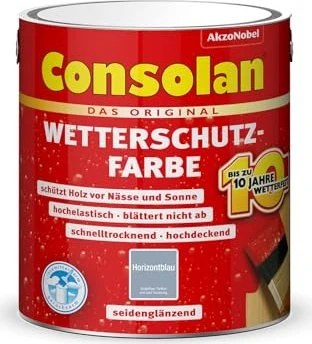 Consolan Wetterschutz-Farbe außen blau, 2.5l