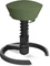Aeris Swopper New Edition Bürohocker mit Gleitern, Feder Standard, Gestell Alu schwarz, Bezug Mikrofaser Comfort grün Vorschaubild