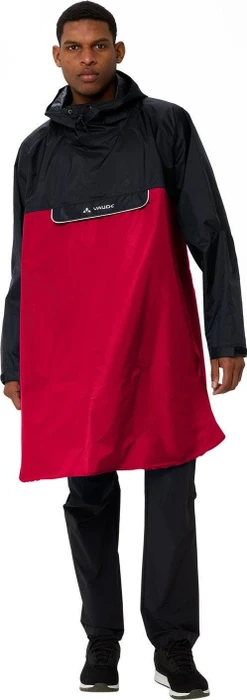 Vaude Valero Poncho rot/schwarz
