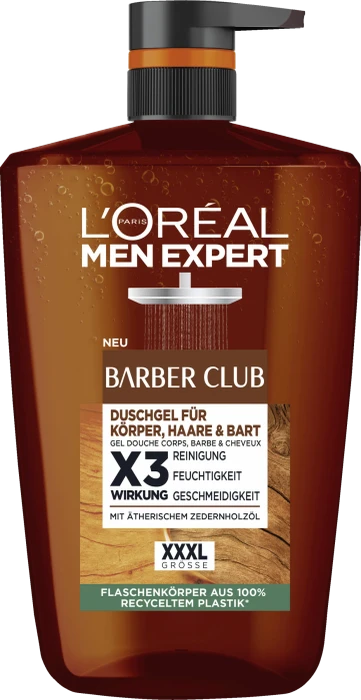 L'Oréal Men Expert Barber Club XXXL Duschgel, 1l
