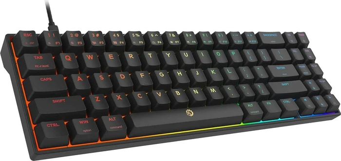 Drevo Calibur V2 TE PC/Mac, LEDs RGB, schwarz, Gaote Outemu BROWN, USB, DE