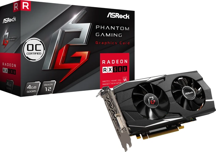 ASRock Radeon RX 580 4G OC, PG D RADEON RX580 4G OC, 4GB GDDR5, DVI, HDMI, 3x DP