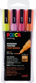 Uni-Ball POSCA PC-3ML Acrylmarker Glitterfarben warm/hell sortiert, 4er-Set
