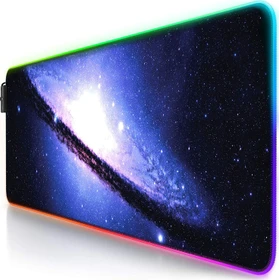 Titanwolf Galaxy RGB XXL Gaming-Mauspad, 800x300mm, schwarz/blau