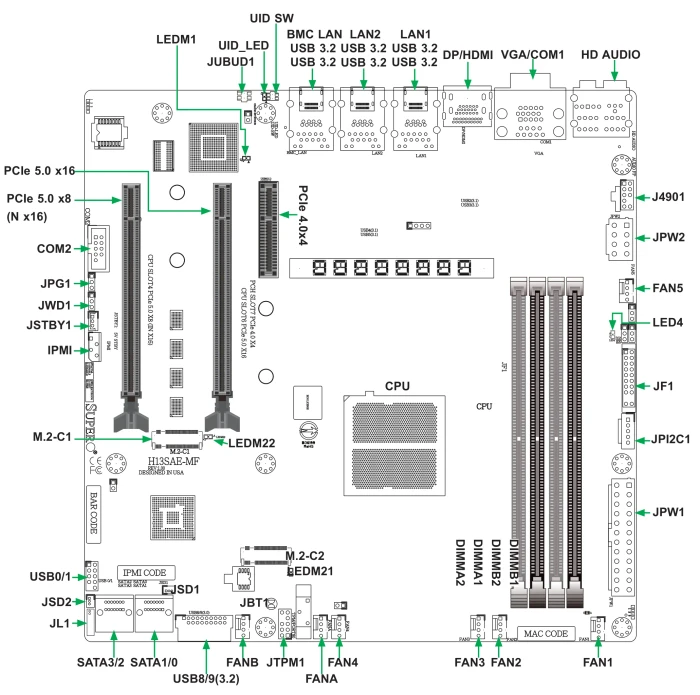Supermicro H13SAE-MF, retail (AMD AM5)