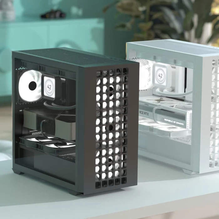 AeroCool D302A Black, inkl. 4x Lüfter, Glasfenster