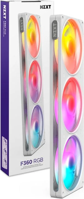 NZXT F360 RGB, weiß, 3x 120mm
