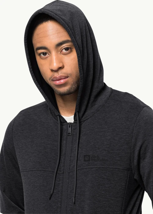 Jack Wolfskin Waldsee Hooded Jacke schwarz (Herren)