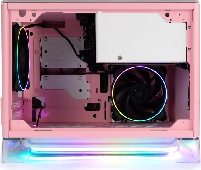 In Win A1 Plus pink, Glasfenster, Mini-ITX, 650W