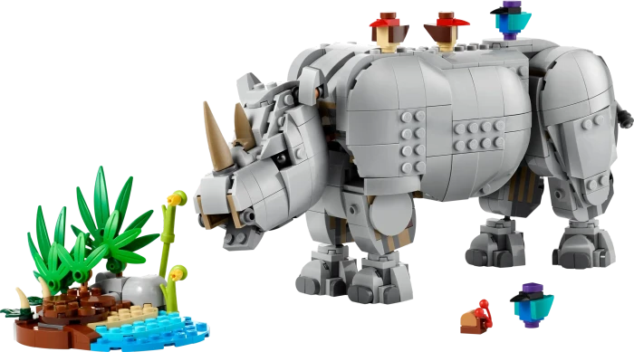 LEGO Creator 3in1 - Wilde Tiere: Prächtiges Nashorn mit Vögeln