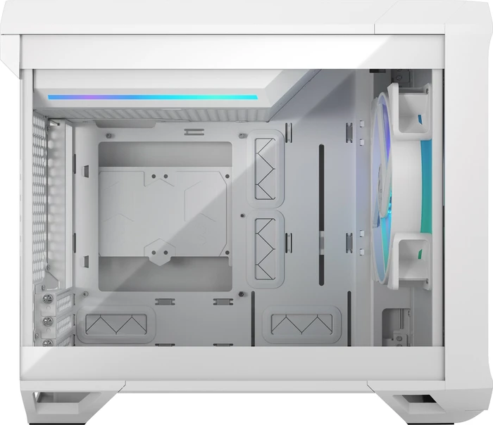 Fractal Design Torrent Nano White RGB TG Clear Tint, Glasfenster, Mini-ITX