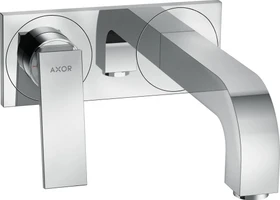 Hansgrohe Axor Citterio 2-Loch Waschbeckenarmatur mit Hebelgriffen und Platte 220mm chrom
