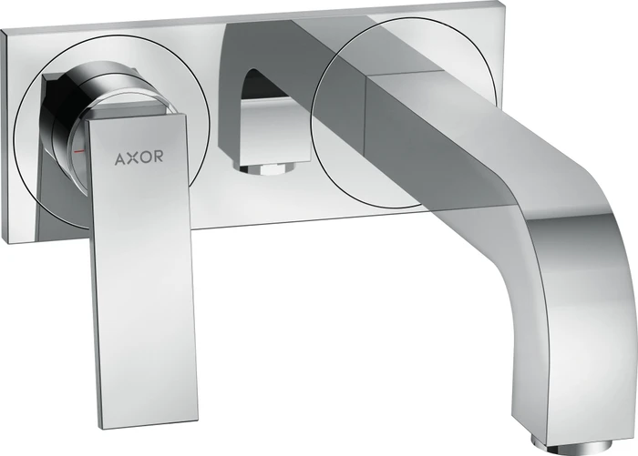Hansgrohe Axor Citterio 2-Loch Waschbeckenarmatur mit Hebelgriffen und Platte 220mm chrom