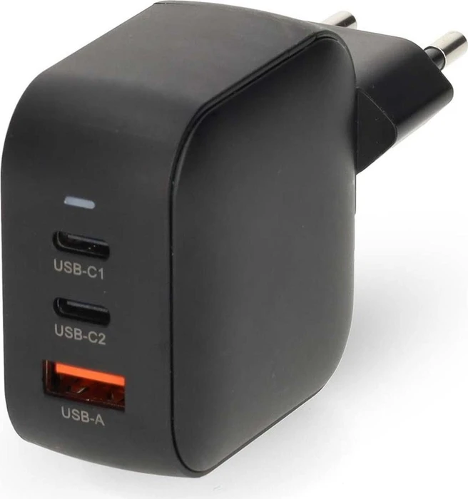 Nedis Netzladegerät 70 W GaN PD3.0 Schnellladefunktion 1x USB-A / 2x USB-C schwarz